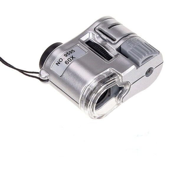 Kompaktne 60x LED & UV mini taskumikroskoop