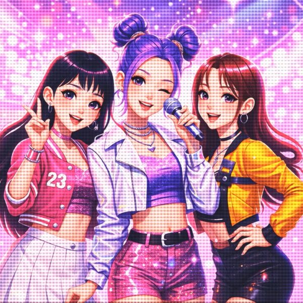 Teemanttikand K-Pop, 30x30cm